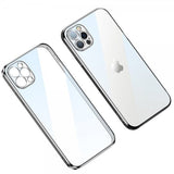 Sulada iPhone 14 Pro -kuori, pinnoitettu reuna, hopea