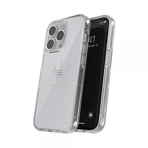 Adidas iPhone 14 Pro -suojakuori, kirkas, läpinäkyvä