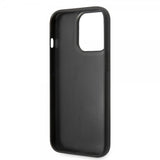 Karl Lagerfeld iPhone 14 Pro Suojakuori Quilted Nylon Puffy Case Logo Plate Musta