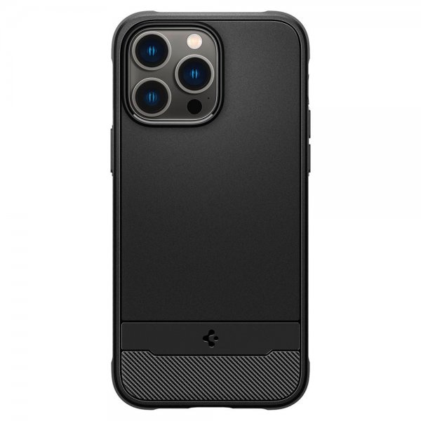 Spigen iPhone 14 Pro -kuori, Rugged Armor MagFit, mattamusta