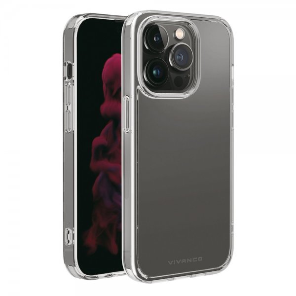 Vivanco iPhone 14 Pro -kuori Safe & Steady, läpinäkyvä