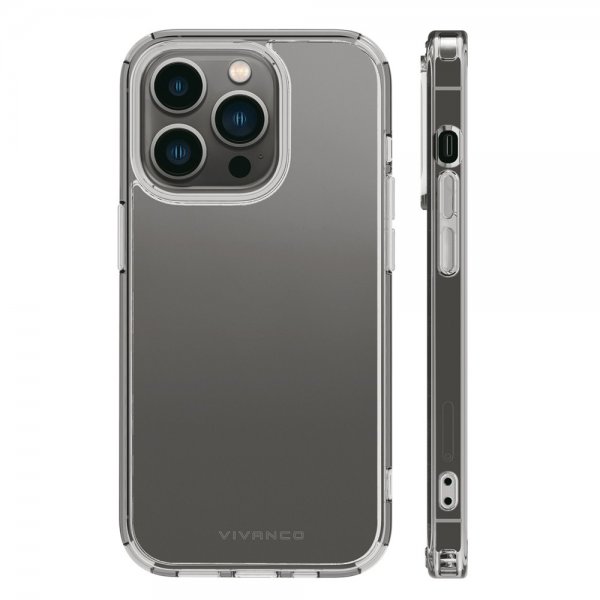 Vivanco iPhone 14 Pro -kuori Safe & Steady, läpinäkyvä