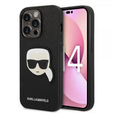 Karl Lagerfeld iPhone 14 Pro Saffiano Karl -kuori, musta