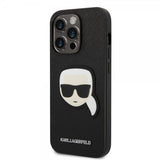 Karl Lagerfeld iPhone 14 Pro Saffiano Karl -kuori, musta