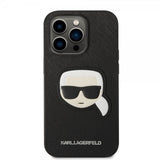 Karl Lagerfeld iPhone 14 Pro Saffiano Karl -kuori, musta