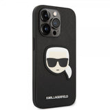 Karl Lagerfeld iPhone 14 Pro Saffiano Karl -kuori, musta