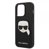 Karl Lagerfeld iPhone 14 Pro Saffiano Karl -kuori, musta