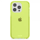 Holdit iPhone 14 Pro -suojakuori, läpinäkyvä (Acid Green)