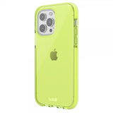 Holdit iPhone 14 Pro -suojakuori, läpinäkyvä (Acid Green)