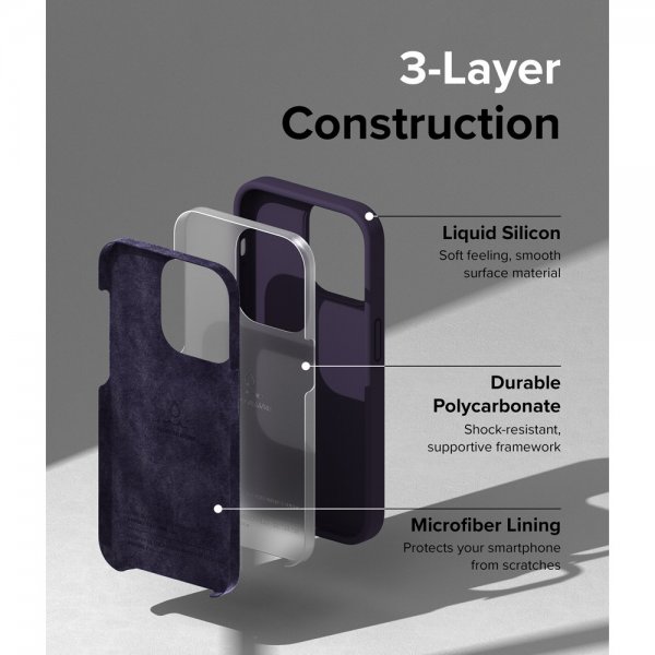 Ringke iPhone 14 Pro Silikonikuori Deep Purple