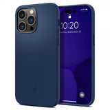 Spigen iPhone 14 Pro -kuori, Silicone Fit MagFit, laivastonsininen
