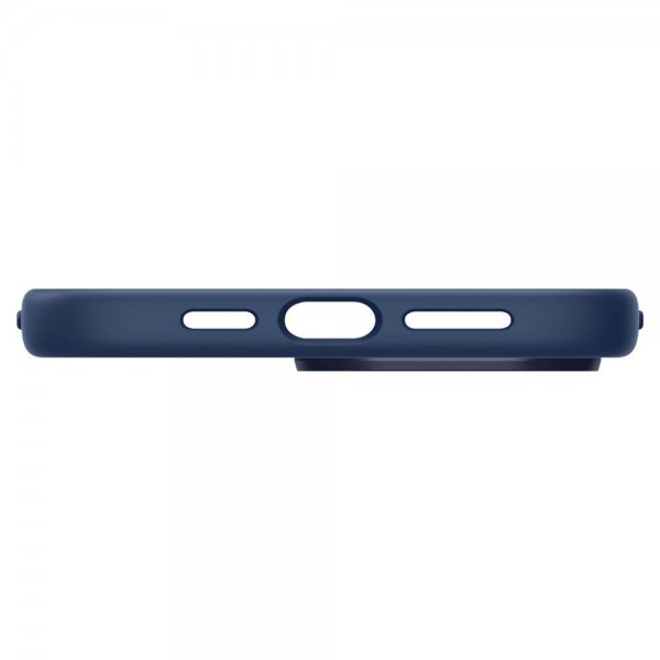 Spigen iPhone 14 Pro -kuori, Silicone Fit MagFit, laivastonsininen