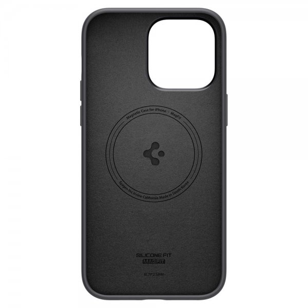 Spigen iPhone 14 Pro Suojakuori Silicone Fit MagFit Musta