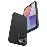 Spigen iPhone 14 Pro Suojakuori Silicone Fit MagFit Musta