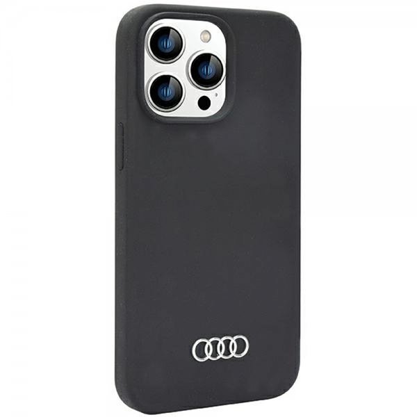 Audi iPhone 14 Pro Silikonikuori Musta