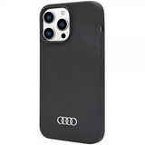 Audi iPhone 14 Pro Silikonikuori Musta