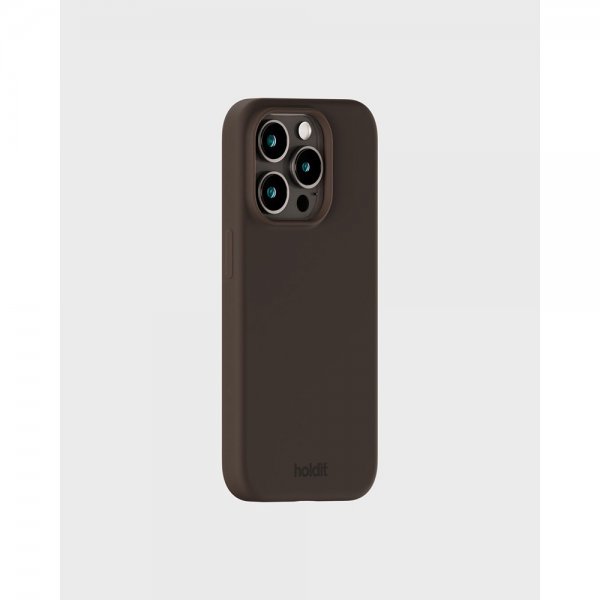 holdit iPhone 14 Pro -silikonikuori, suklaa