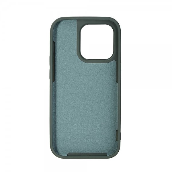 Onsala iPhone 14 Pro -silikonikuori, oliivinvihreä