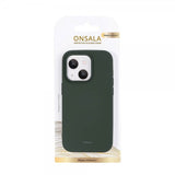 Onsala iPhone 14 Pro -silikonikuori, oliivinvihreä