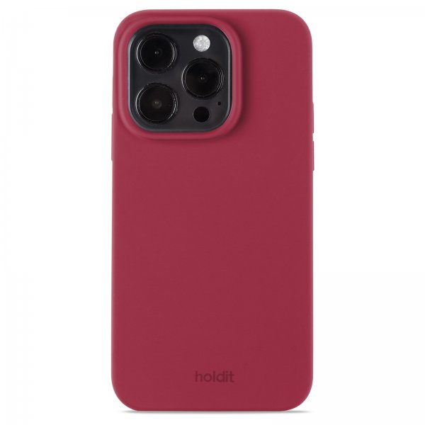 holdit iPhone 14 Pro -silikonikuori, Red Velvet