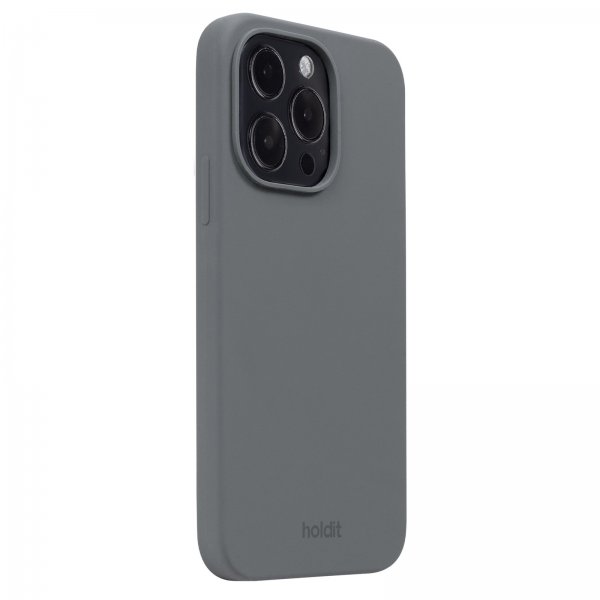 holdit iPhone 14 Pro Kuori Silikoni Space Gray