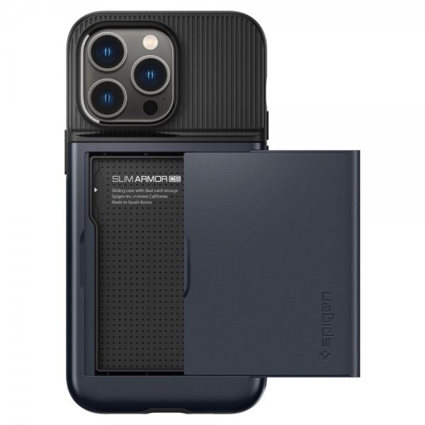 Spigen iPhone 14 Pro -suojakuori Slim Armor CS Metal Slate