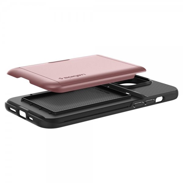 Spigen iPhone 14 Pro -suojakuori Slim Armor CS Rose Gold