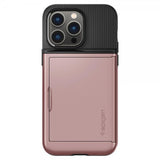 Spigen iPhone 14 Pro -suojakuori Slim Armor CS Rose Gold