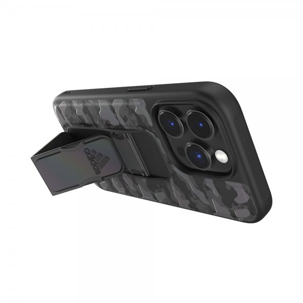 Adidas iPhone 14 Pro Kuori SP Grip Case Camo Musta