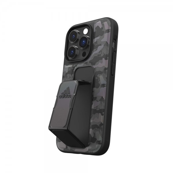 Adidas iPhone 14 Pro Kuori SP Grip Case Camo Musta