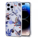 iPhone 14 Pro Kuori Spring Series MagSafe Liila Kukkia