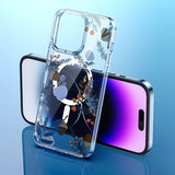 iPhone 14 Pro Kuori Spring Series MagSafe Liila Kukkia