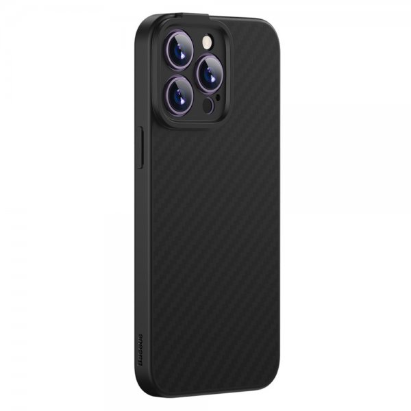 Baseus iPhone 14 Pro Kuori Synteettikuitu MagSafe Musta