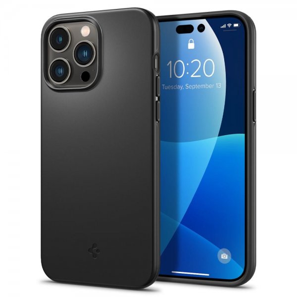 Spigen iPhone 14 Pro -suojakuori Thin Fit, musta