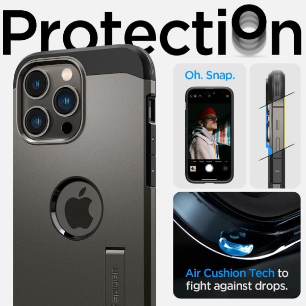 Spigen iPhone 14 Pro -suojakuori Tough Armor MagFit Gunmetal