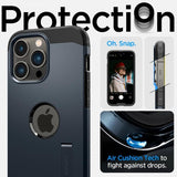 Spigen iPhone 14 Pro -suojakuori Tough Armor MagFit Metal Slate