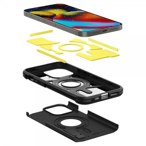 Spigen iPhone 14 Pro -suojakuori Tough Armor MagFit, musta