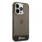 Guess iPhone 14 Pro -kuoret läpikuultava musta