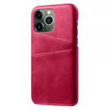 iPhone 14 Pro -suojakuori, jossa kaksi korttipaikkaa, magenta