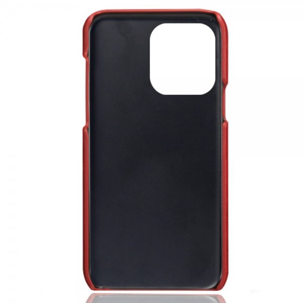 iPhone 14 Pro -suojakuori, kaksi korttipaikkaa, punainen