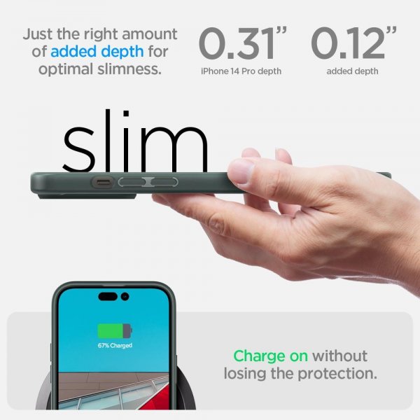 Spigen iPhone 14 Pro -suojakuori Ultra Hybrid Abyss Green
