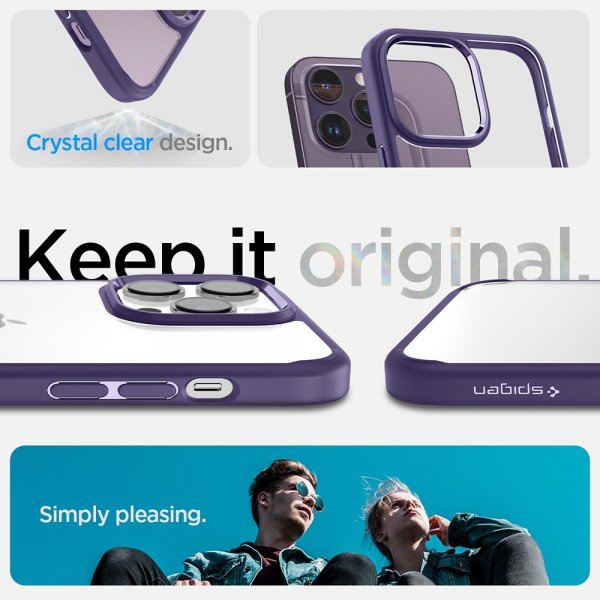 Spigen iPhone 14 Pro -suojakuori Ultra Hybrid Deep Purple