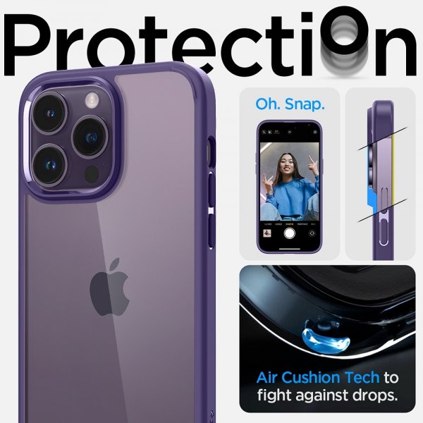 Spigen iPhone 14 Pro -suojakuori Ultra Hybrid Deep Purple