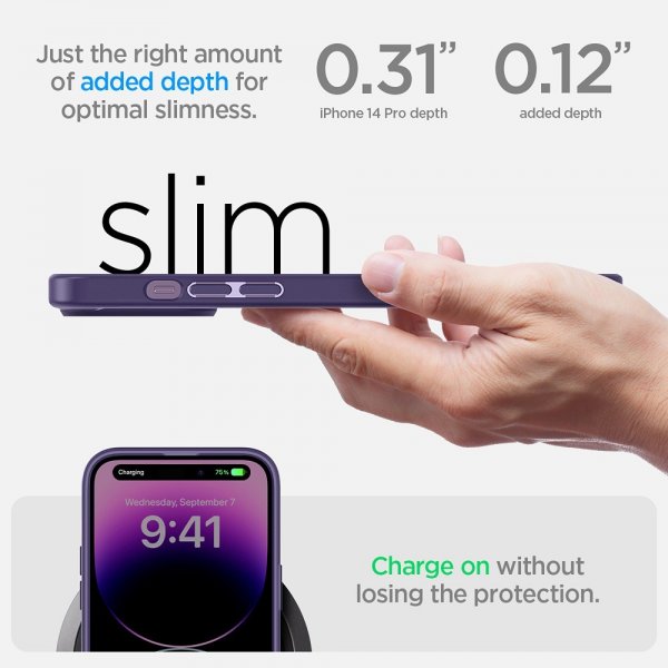 Spigen iPhone 14 Pro -suojakuori Ultra Hybrid Deep Purple