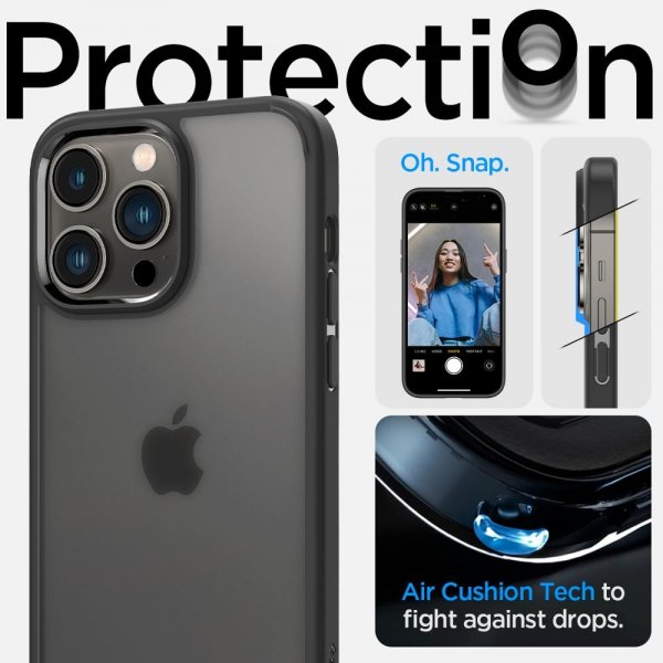 Spigen iPhone 14 Pro -suojakuori Ultra Hybrid Frost Black