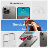 Spigen iPhone 14 Pro -suojakuori, Ultra Hybrid Frost Clear