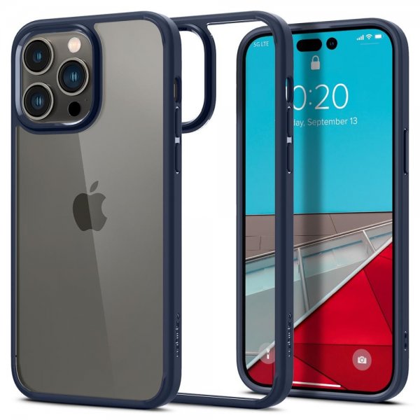 Spigen iPhone 14 Pro -kuoret, Ultra Hybrid, laivastonsininen