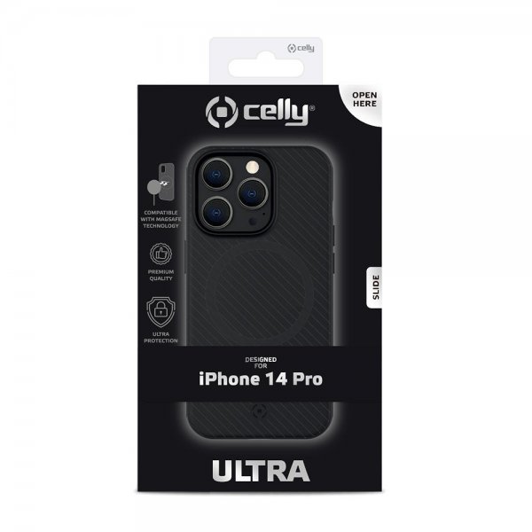 Celly iPhone 14 Pro -suojakuori ULTRAMAG musta