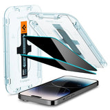 Spigen iPhone 14 Pro -näytönsuoja GLAS.tR EZ Fit Privacy 2 kpl