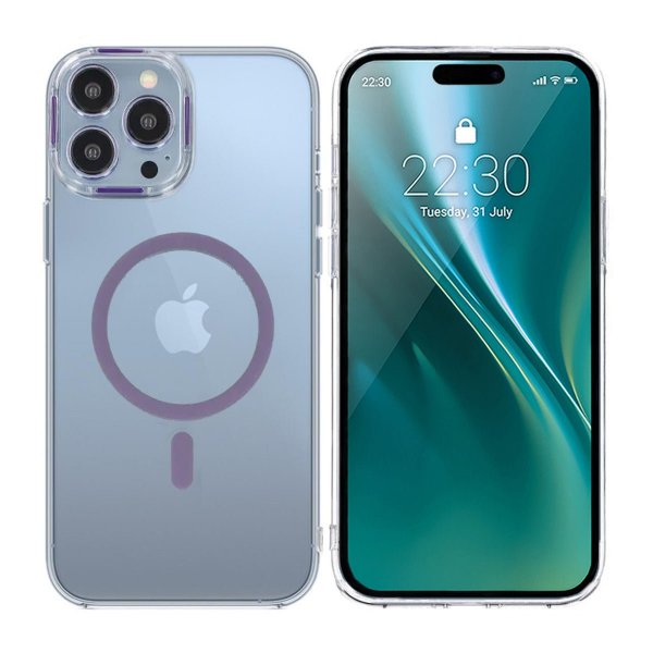 iPhone 14 Pro -kuoret TPU MagSafe, violetti
